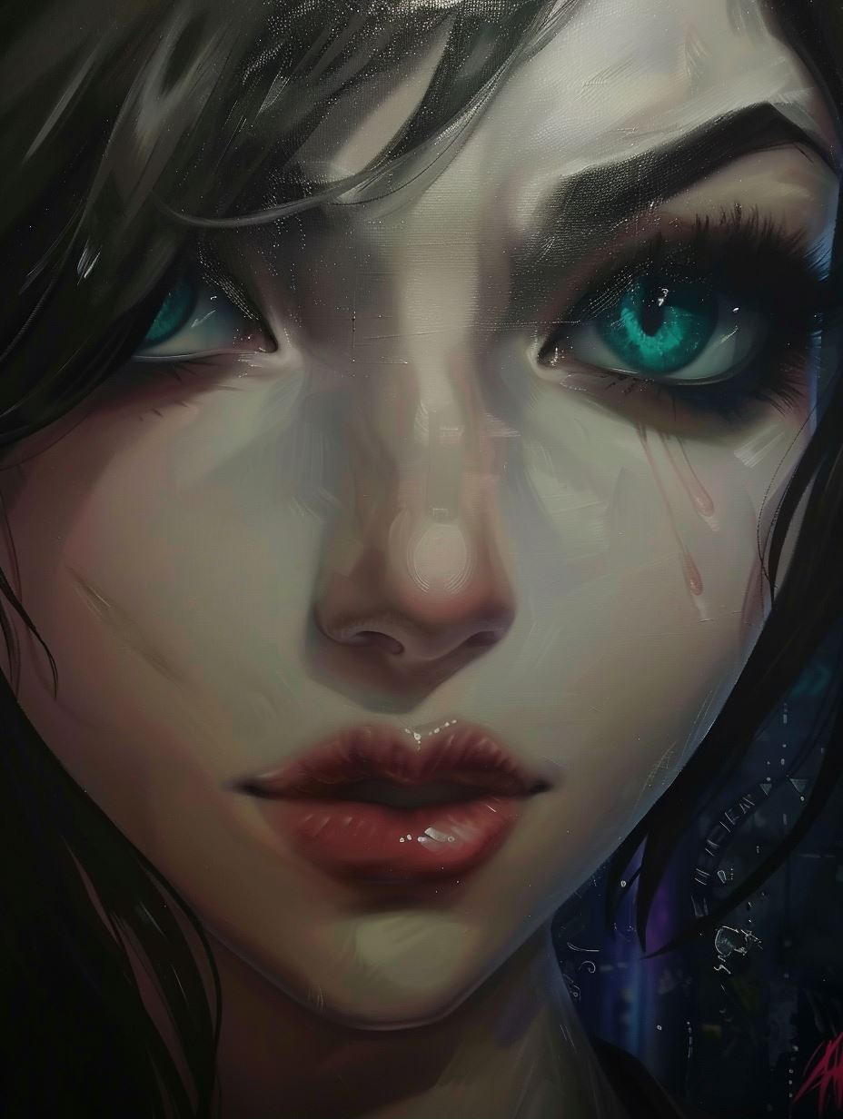 Melancholic Azure Gaze