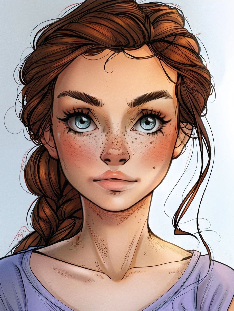 Sun-Kissed Digital Portrait Art