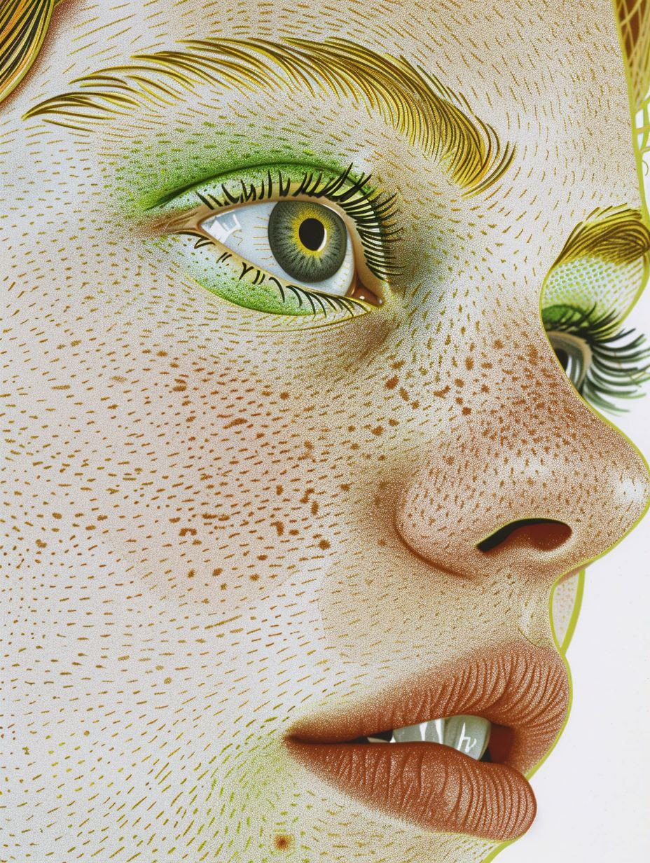 Hyper-Detailed Stippled Portrait Art