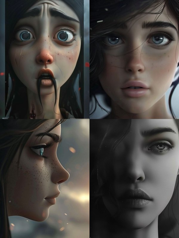 Eerie Porcelain Gaze