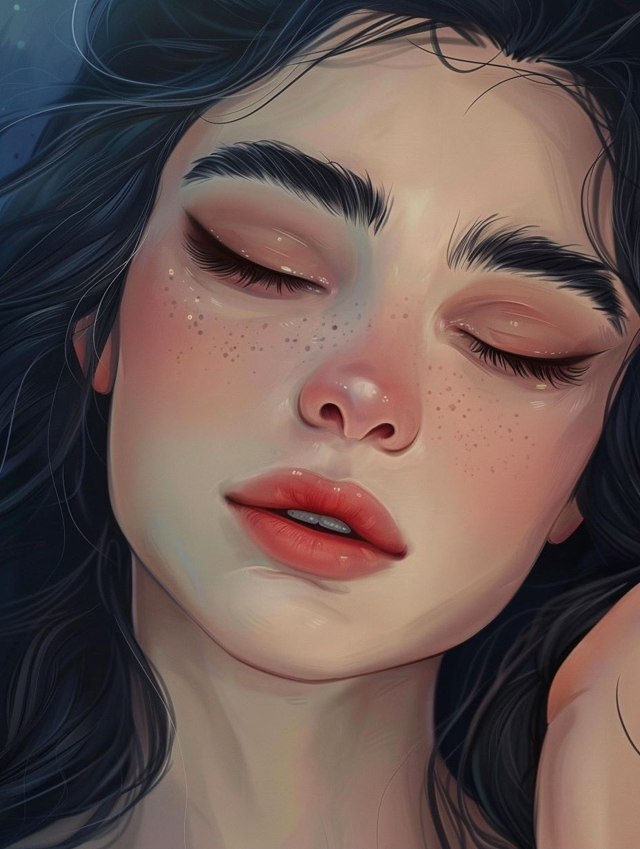 Ethereal Dreamy Digital Portrait