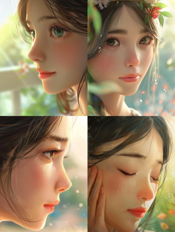 Ethereal Glow Anime Portrait