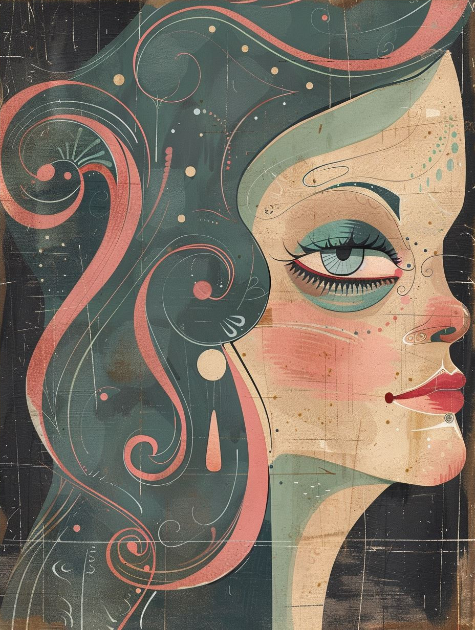 Vintage Surrealist Portrait Study