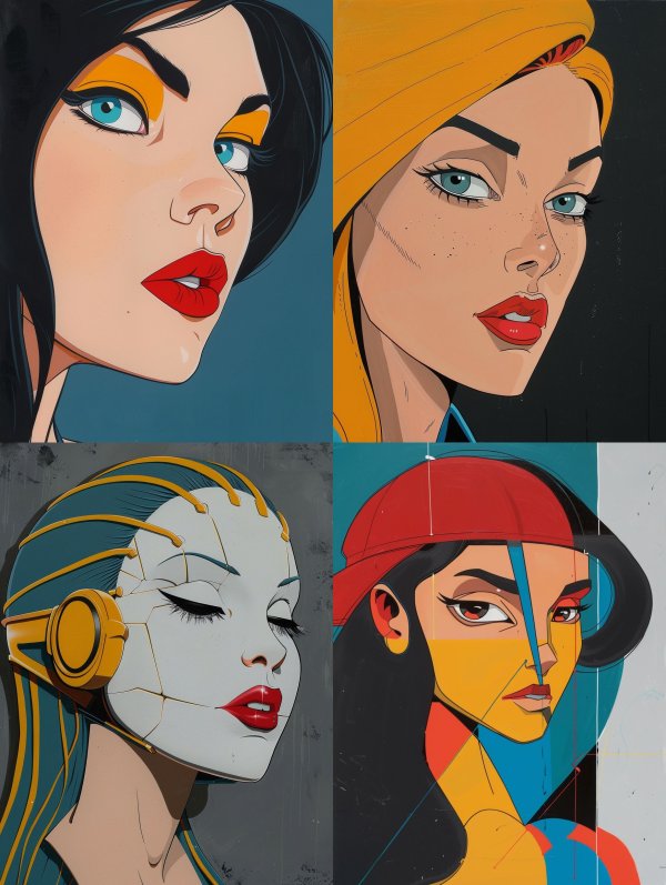 Modern Pop Art Femme Fatale