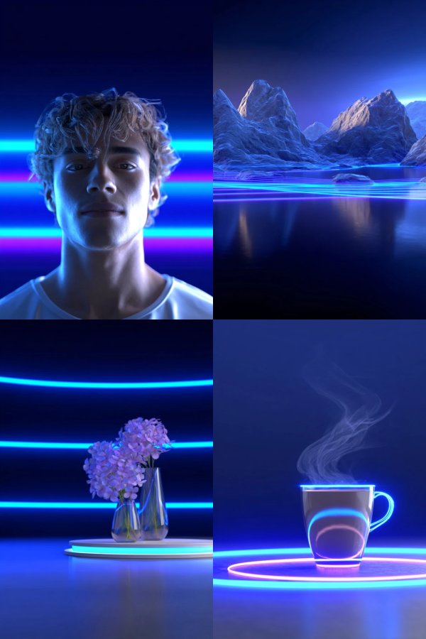 Neon Azure Dream