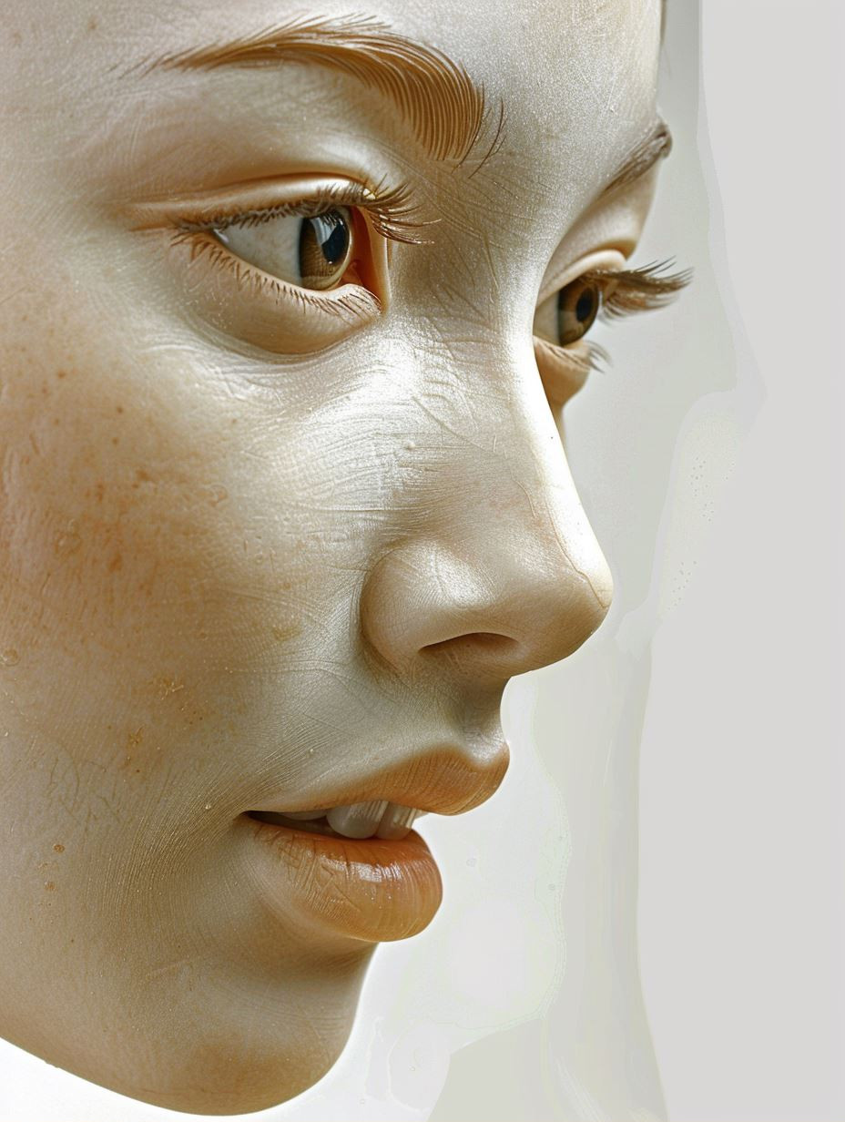 Hyper-Realistic Porcelain Humanoid Study