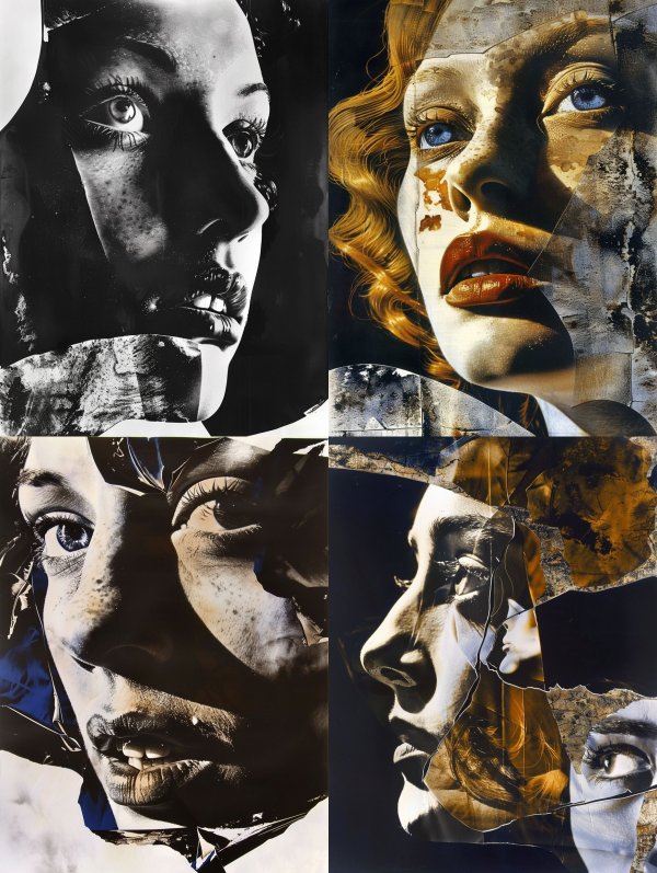 Noir Fragmented Beauty Study
