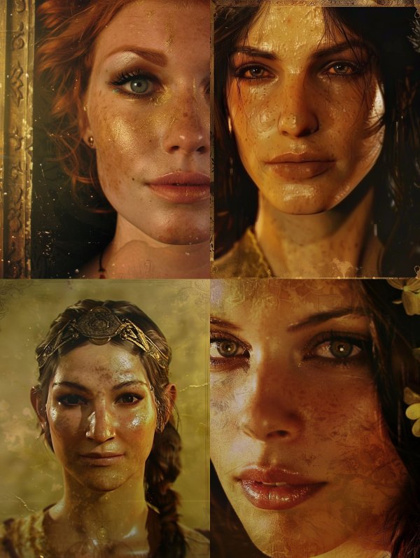 Golden Dust Ethereal Portrait