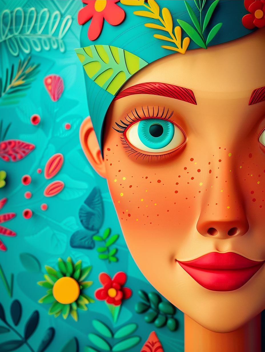 Vibrant Prism Portrait