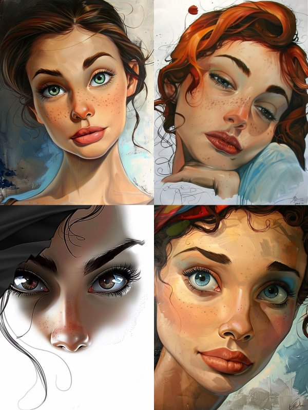 Ethereal Gaze with Sun-Kissed Freckles