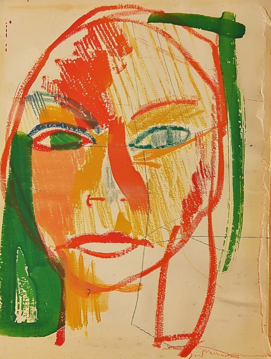 Abstract Fragmented Portrait Study