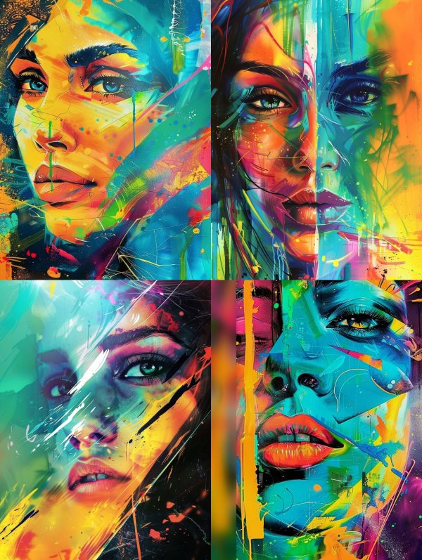 Prismatic Soul Neon Portrait