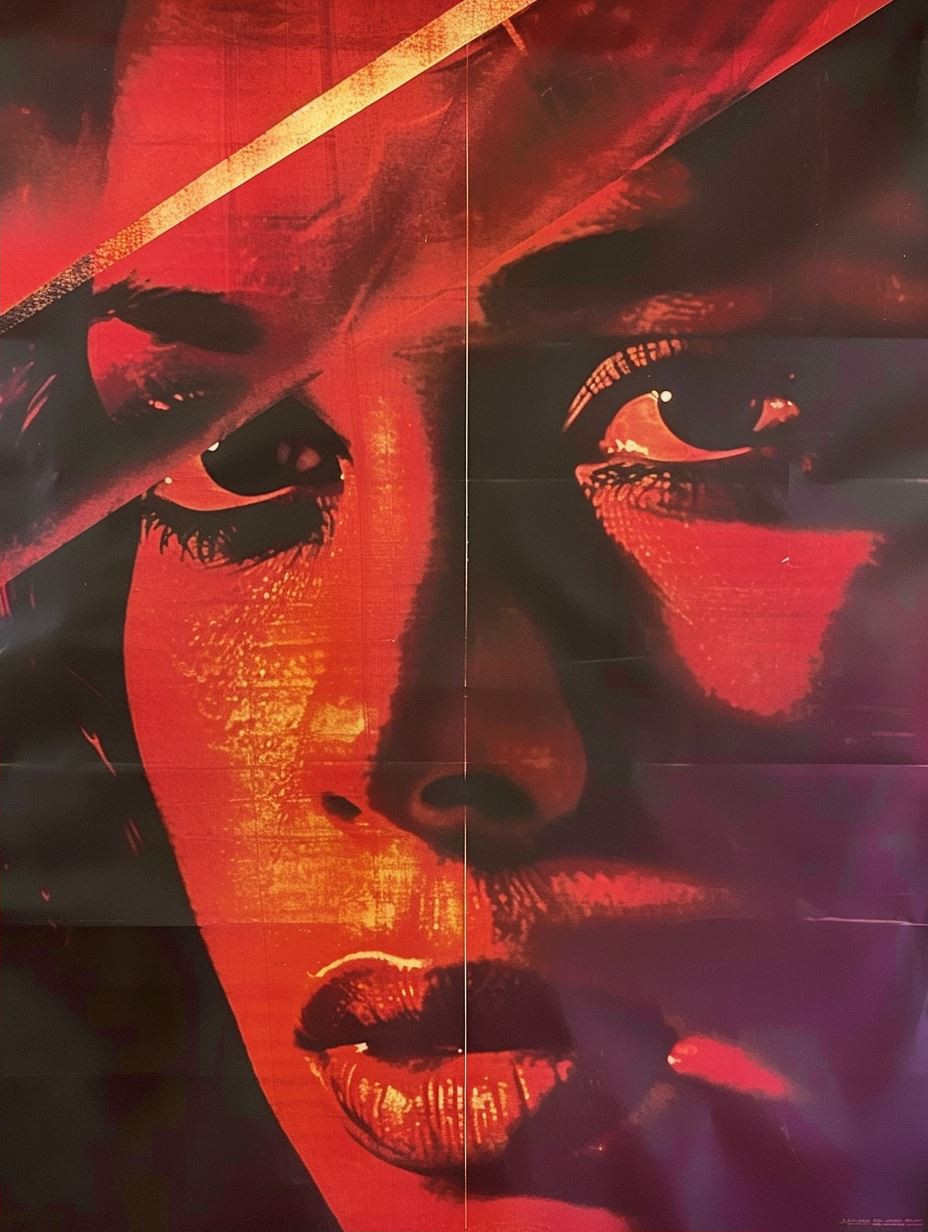 Noir Cinematic Floral Gaze