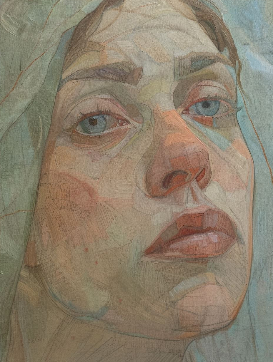 Ethereal Pastel Portrait Study