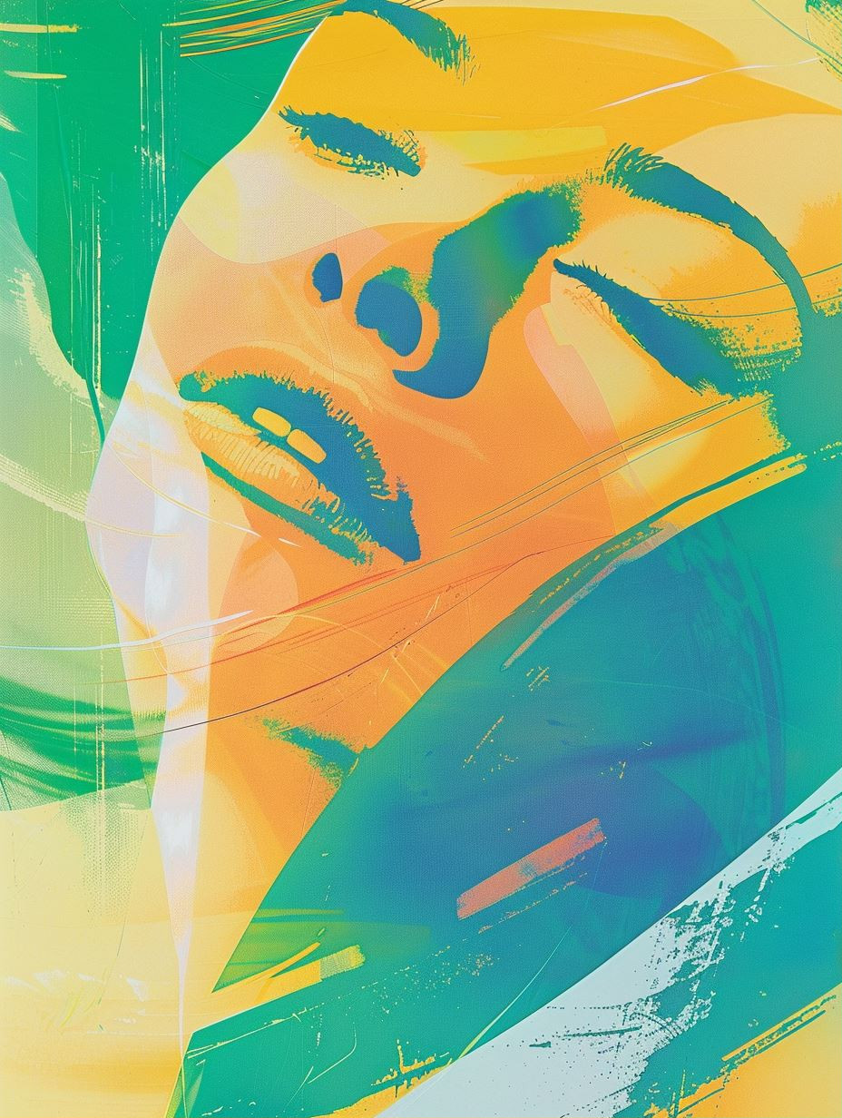 Neon Prism Portrait Study