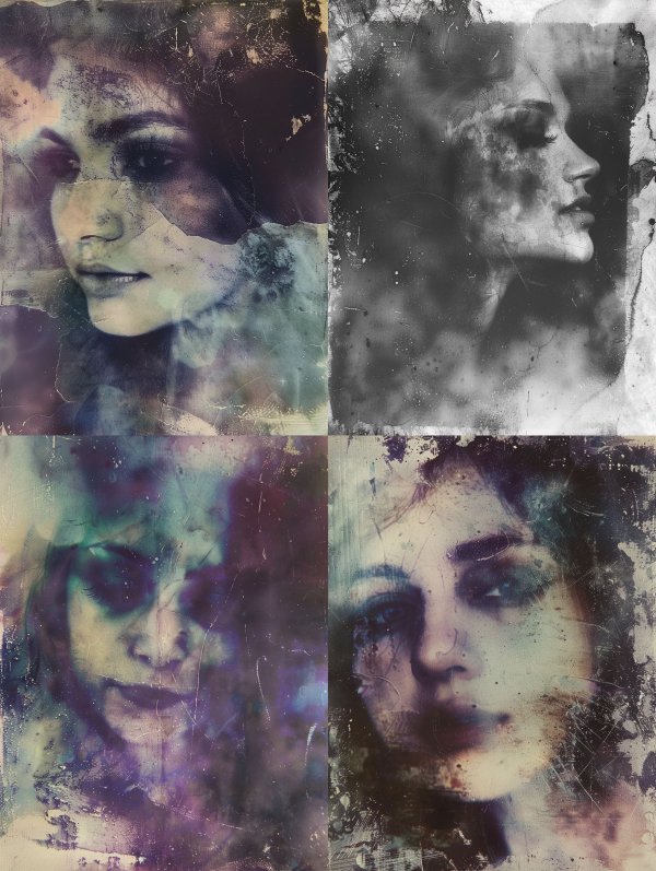 Ethereal Fragmented Memory Portrait