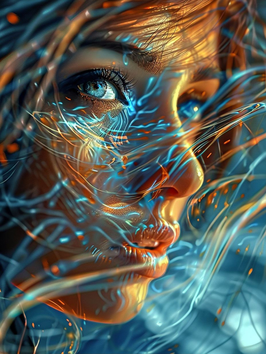 Luminous Neural Flow Portrait