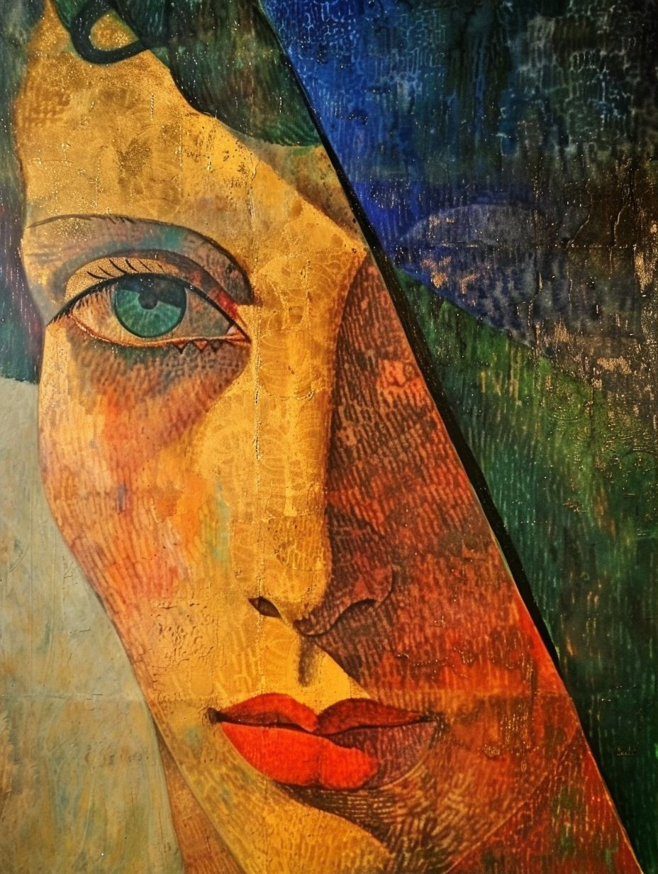Fragmented Gaze of Golden Hues