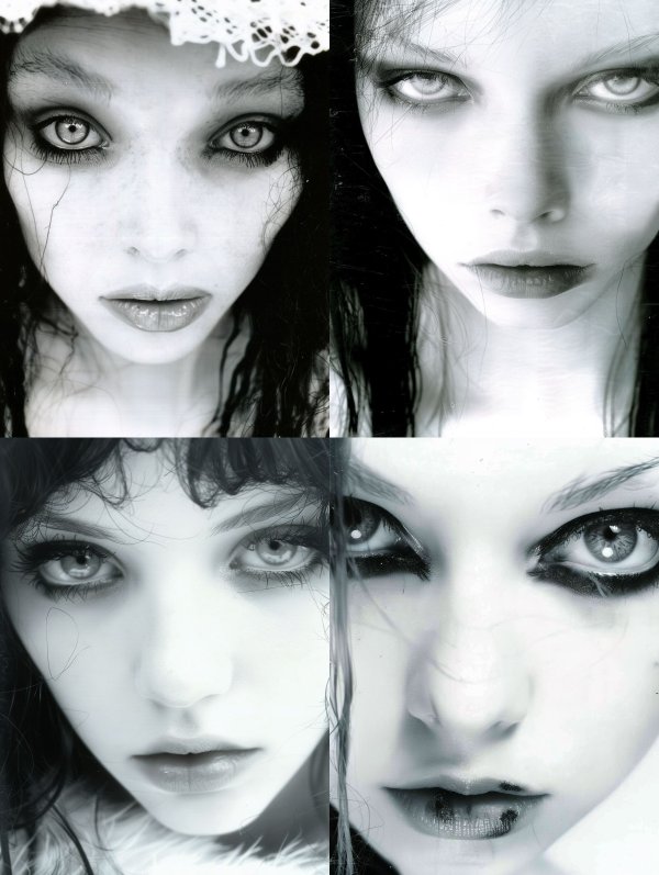 Ethereal Monochrome Gaze