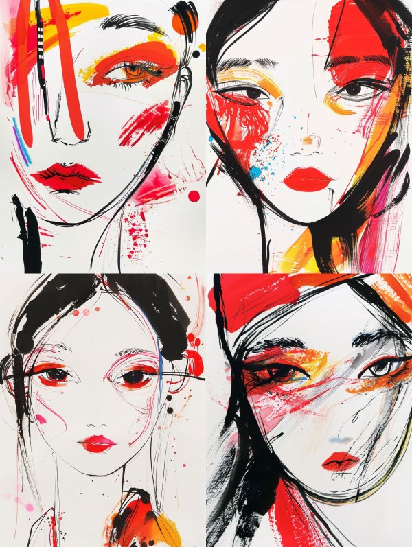 Crimson Abstract Muse
