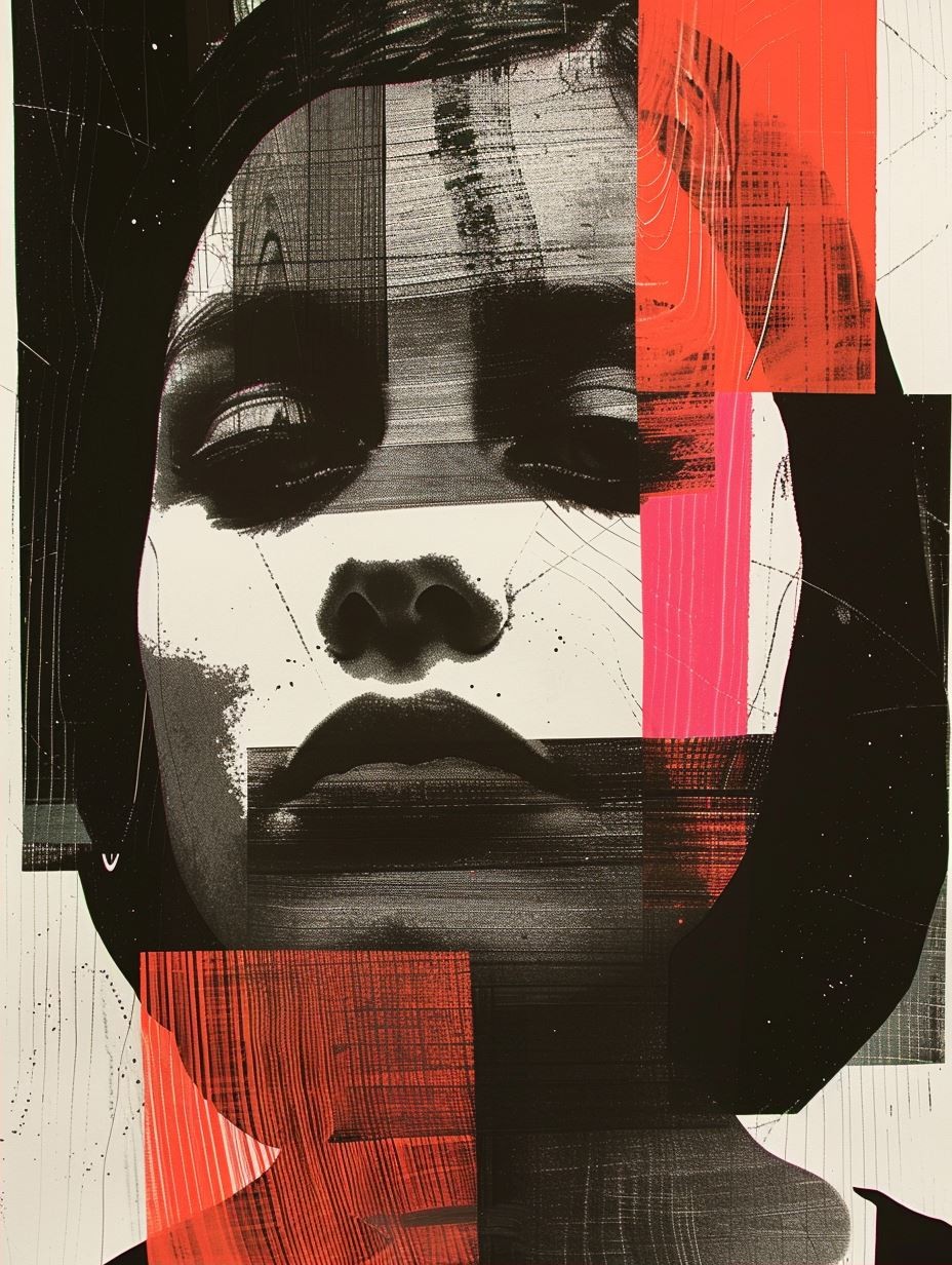 Crimson Glitch Portrait - Image 2
