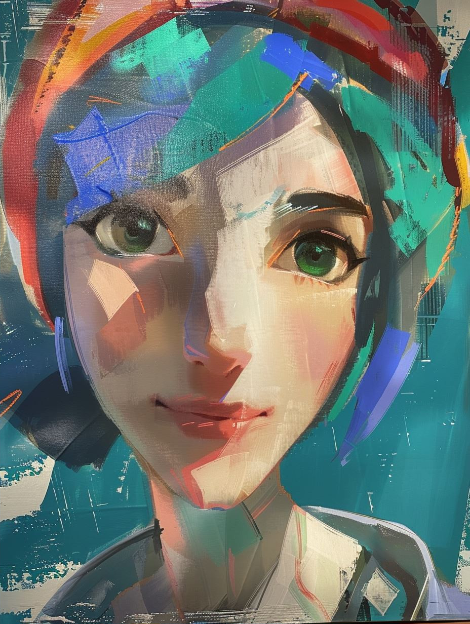 Shattered Prism Digital Portrait