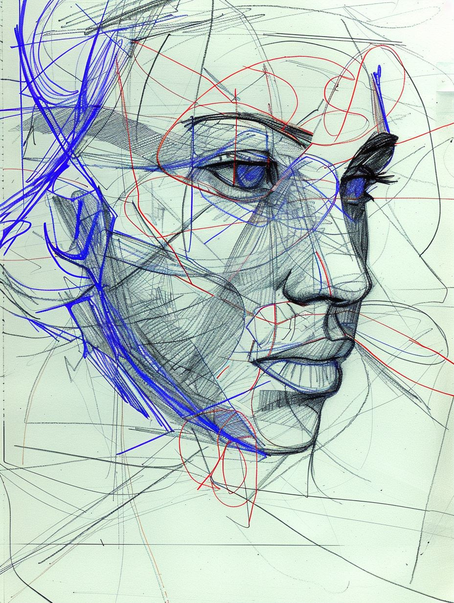 Abstract Geometric Portrait Study