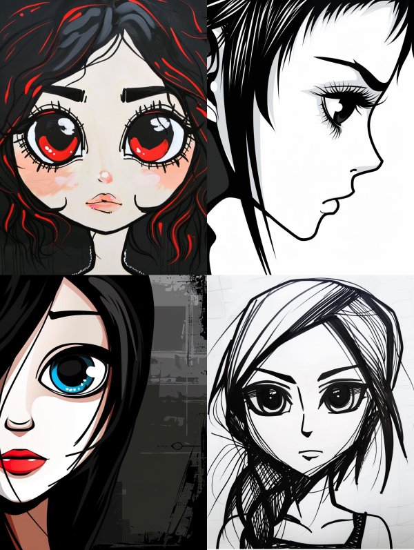 Crimson Gaze Gothic Pop Art