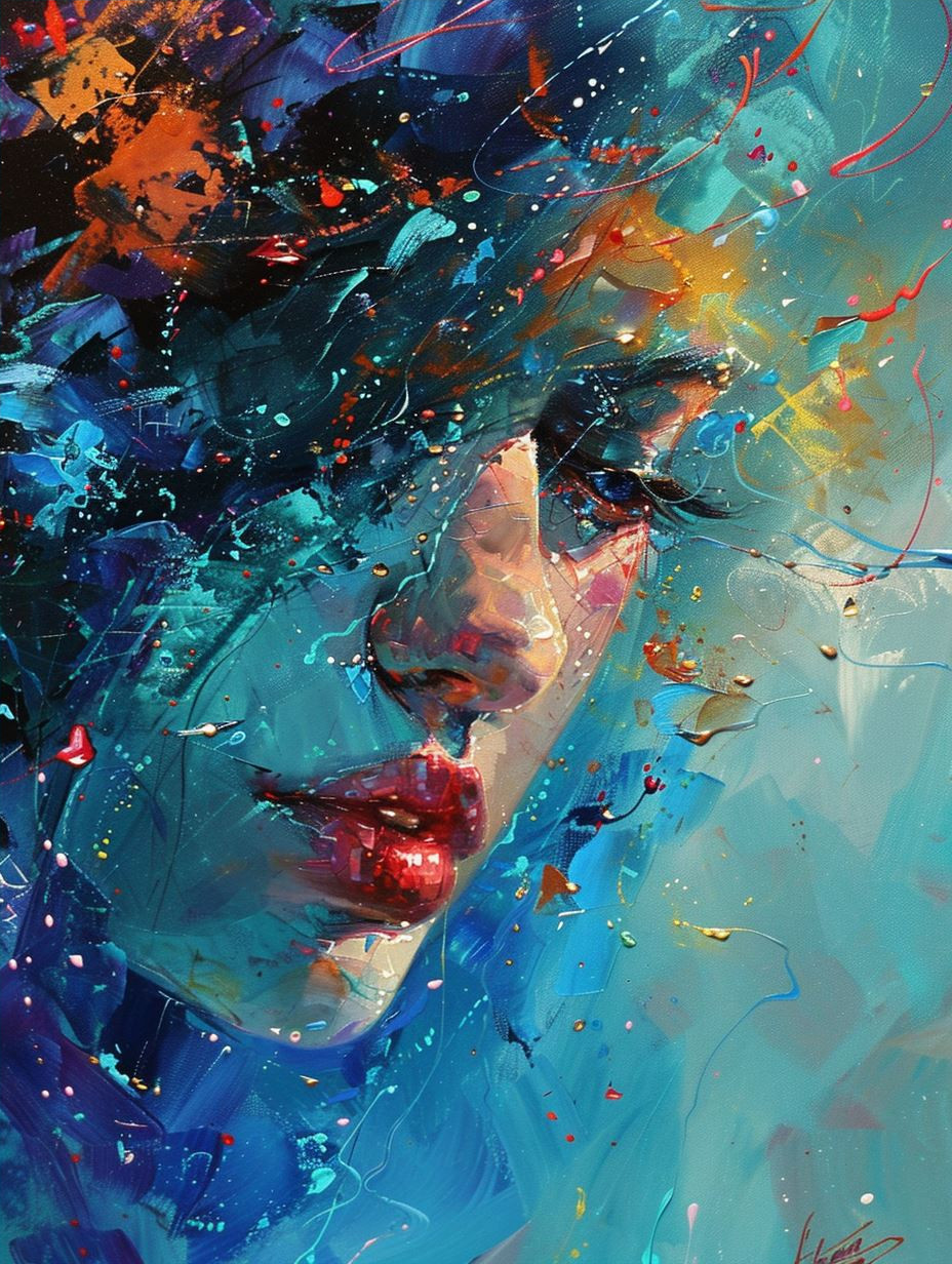 Ethereal Azure Dream Portrait