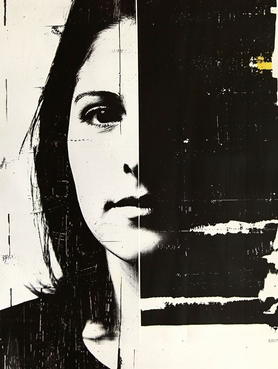 Fragmented Noir Portrait Study