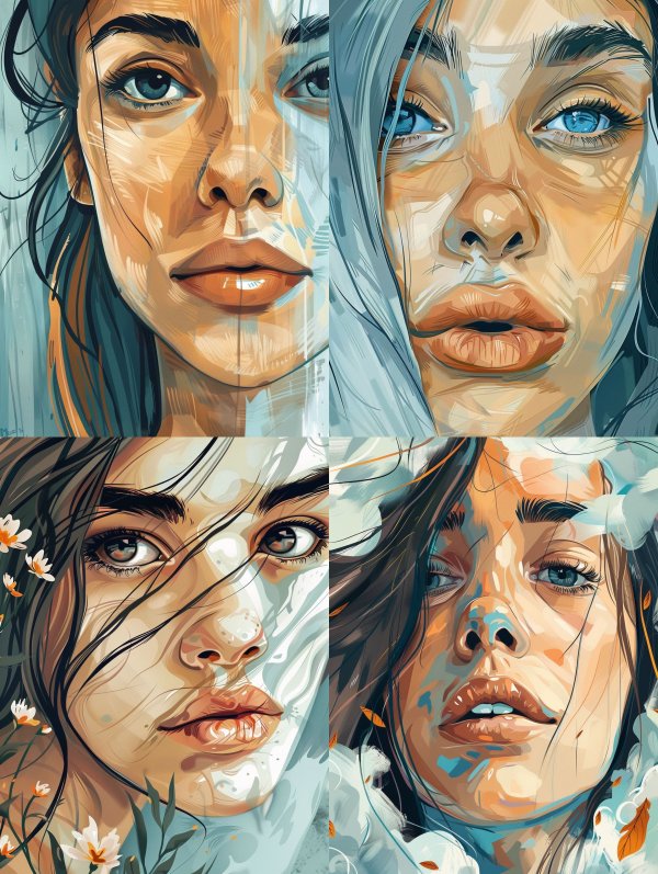 Ethereal Gaze Through Glass