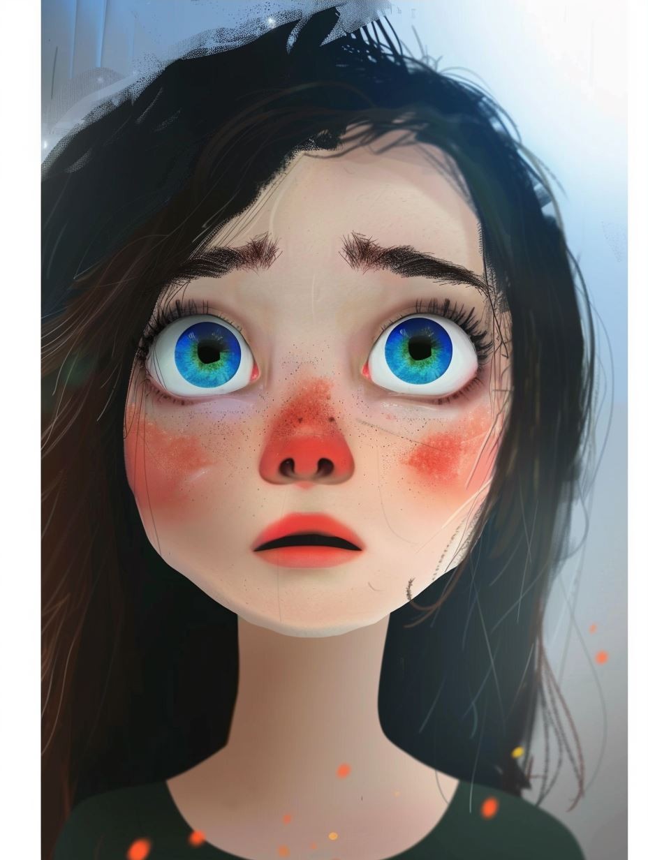 Dreamy Azure Gaze