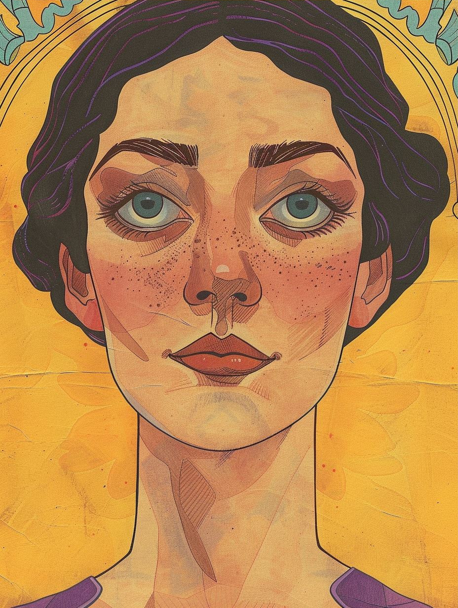 Warm Geometric Portrait Study