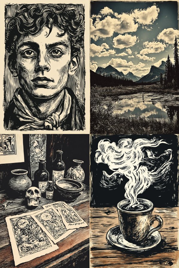 Vintage Ink Etching
