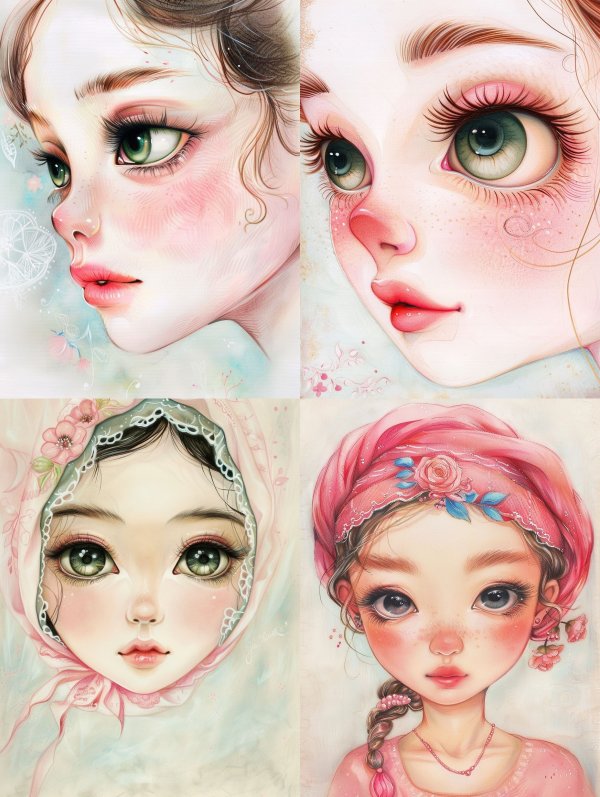 Ethereal Pastel Portrait Study