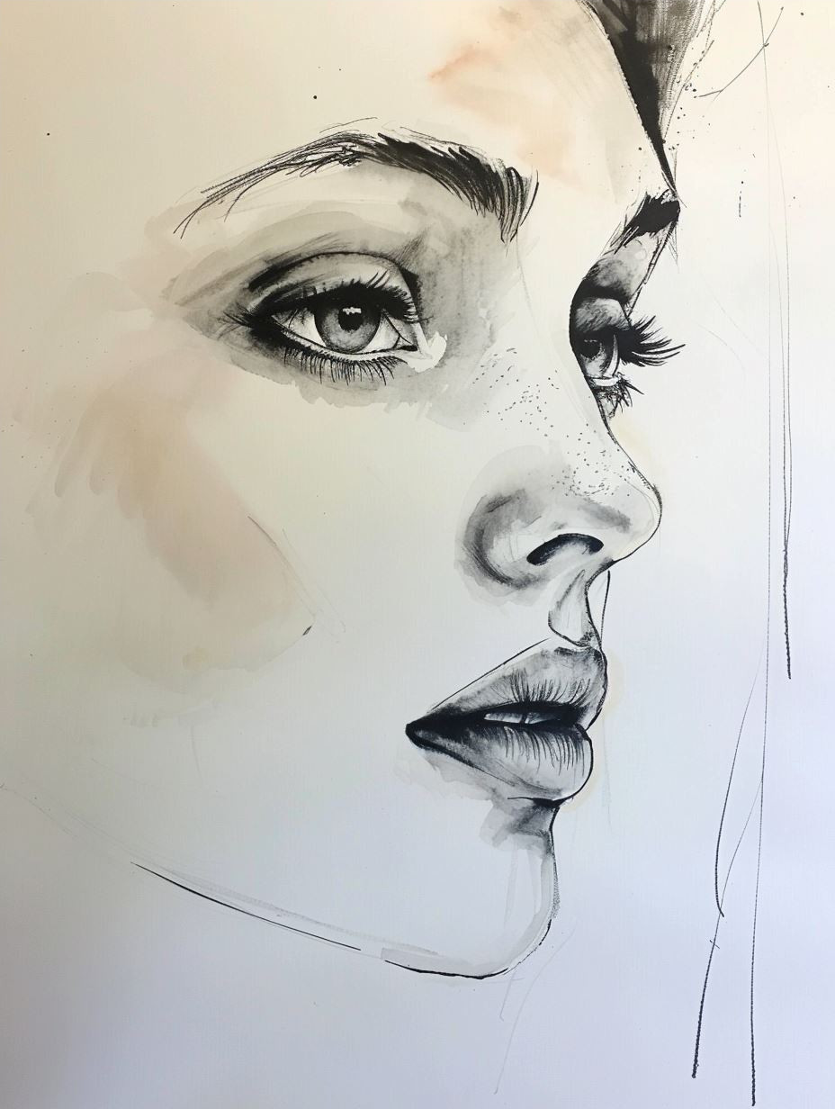 Crimson Whisper Sketch