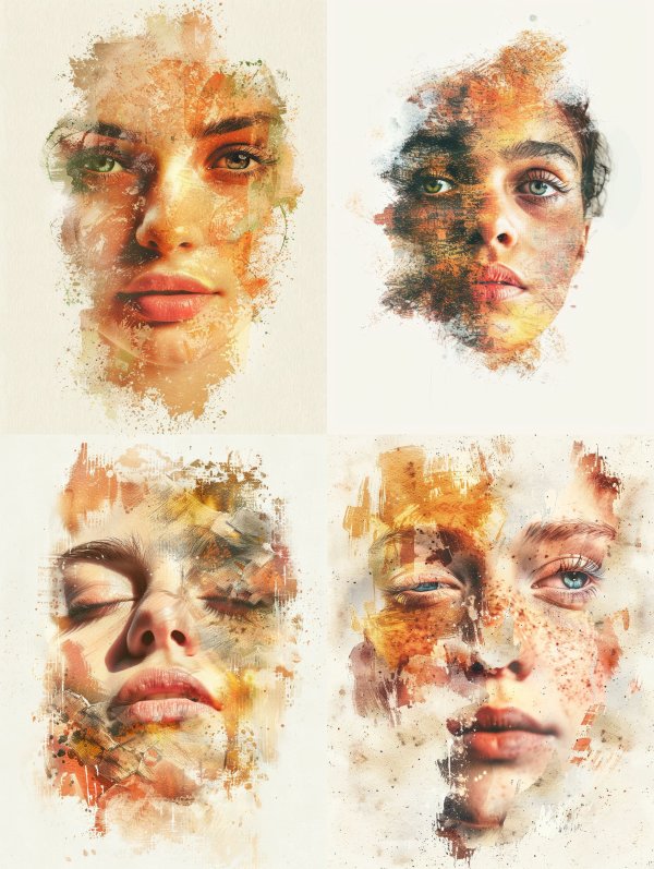 Ethereal Watercolor Portrait