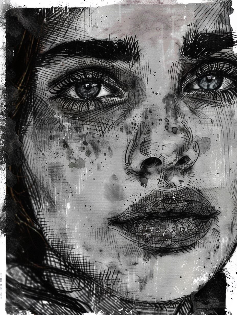 Gritty Charcoal Portrait Study