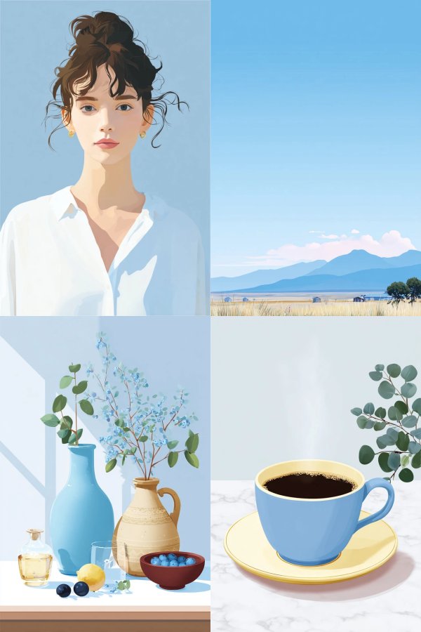 Serene Azure Portrait