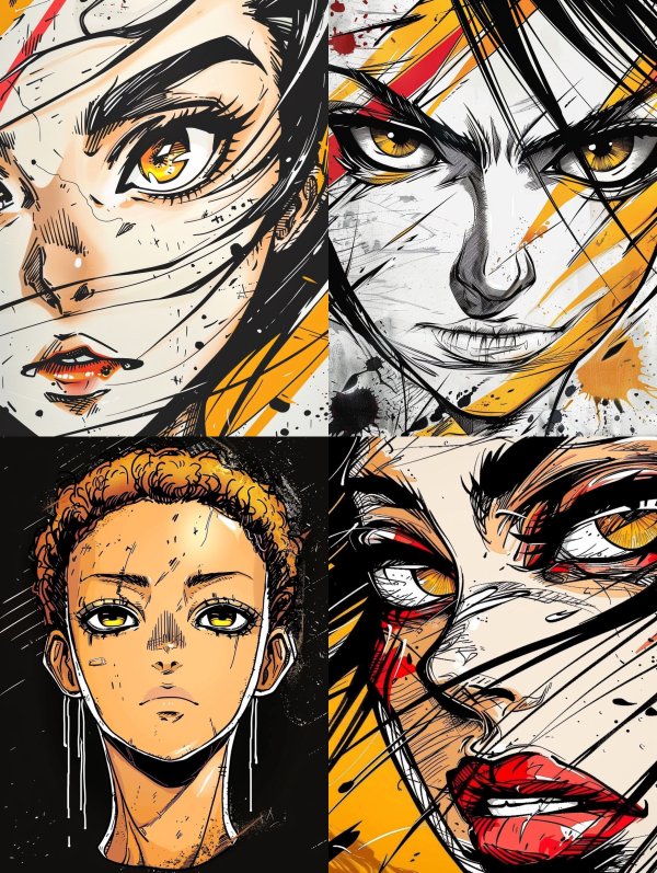 Dynamic Ink Manga Portrait
