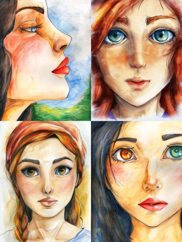 Vibrant Colored Pencil Portrait
