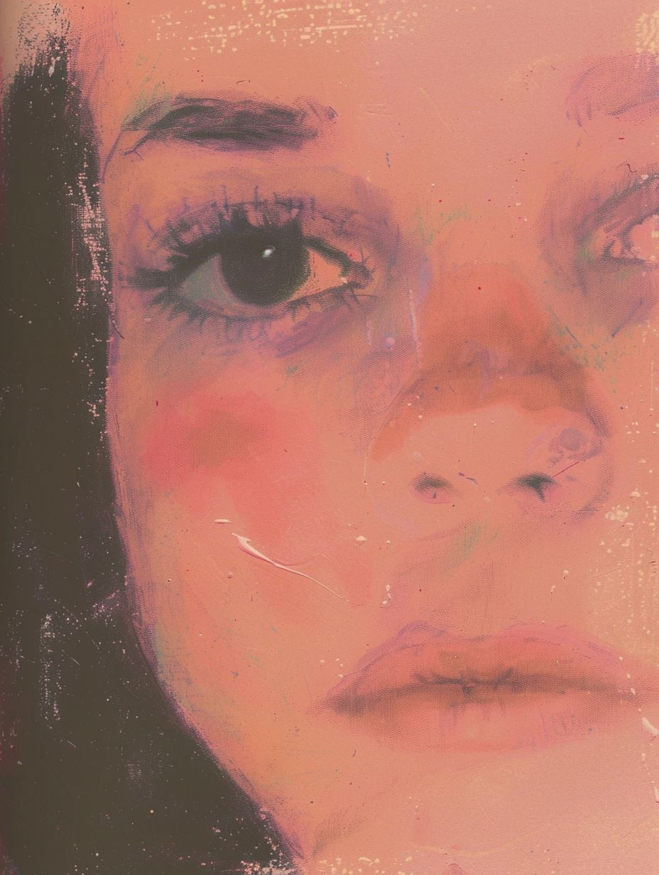 Ethereal Rose Haze Portrait