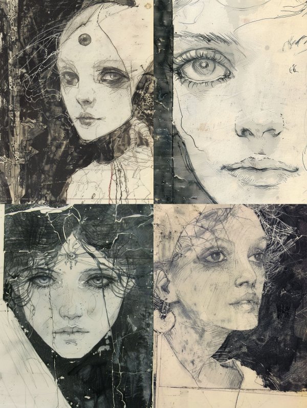 Haunting Ink Ethereal Portrait
