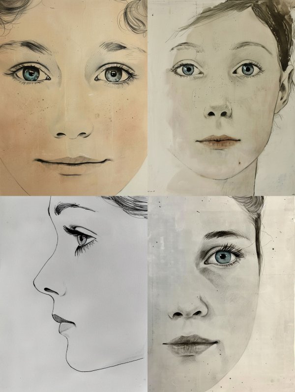 Vintage Sketch Gaze