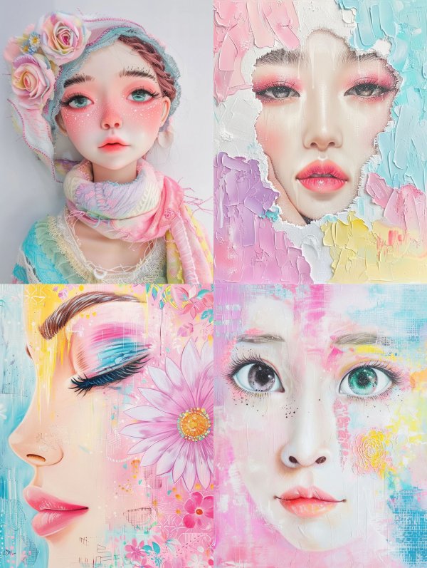 Ethereal Pastel Portraiture Study