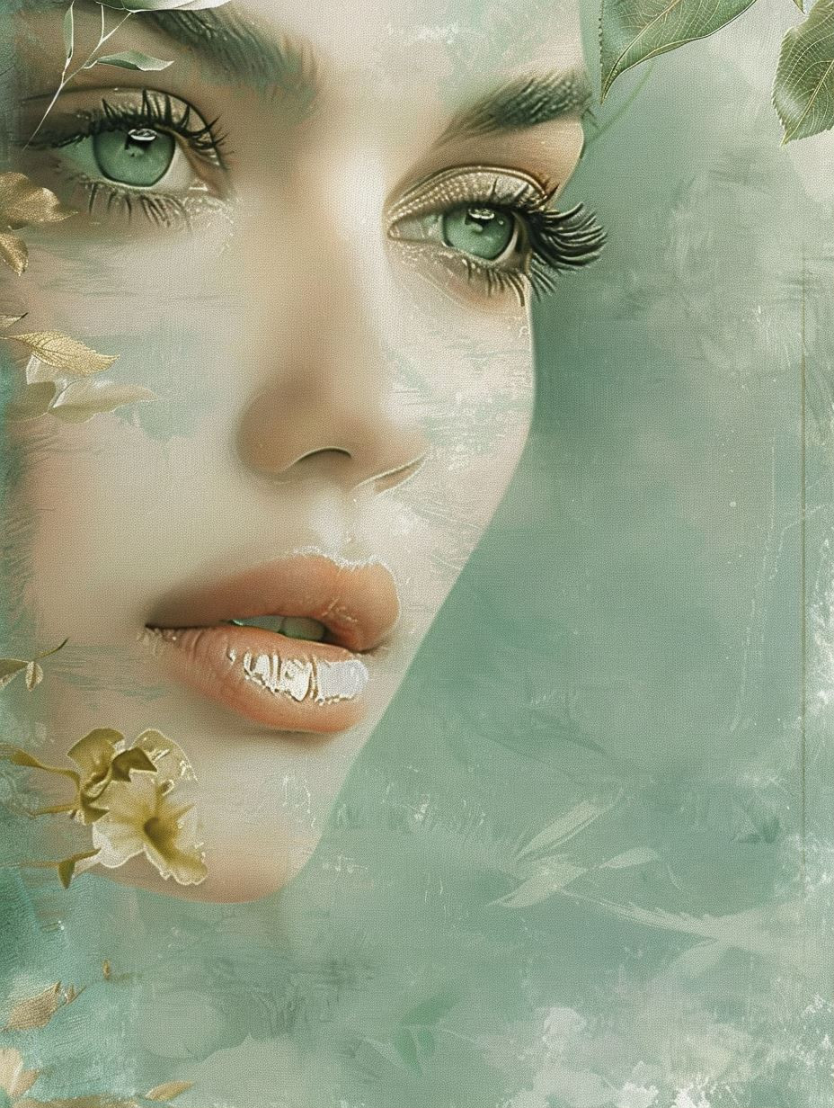 Ethereal Sage Botanical Portrait