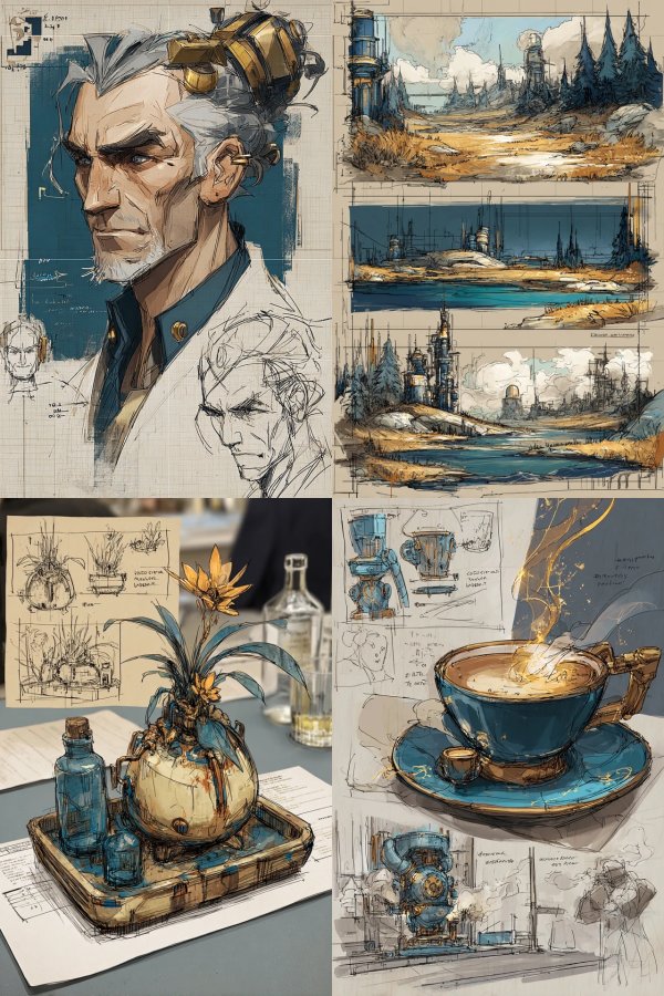 Cybernetic Scholar Sketches
