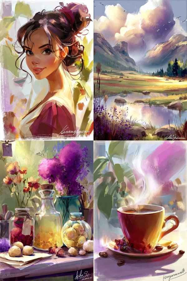 Radiant Brushstroke Beauty