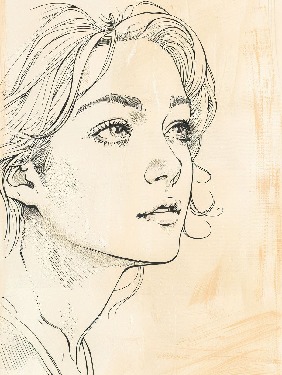 Ethereal Ink Portrait Study