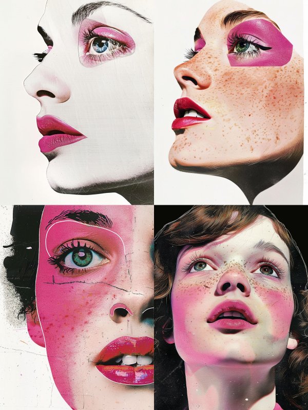 Neon Pop Surrealist Portrait